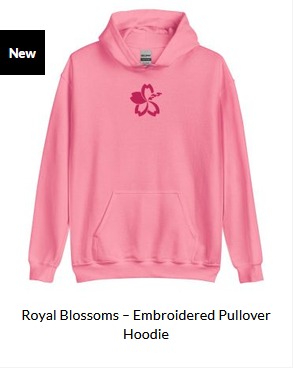 Royal Blossoms – Embroidered Pullover Hoodie